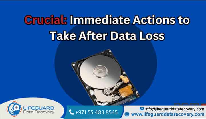 What should I do immediately after losing data